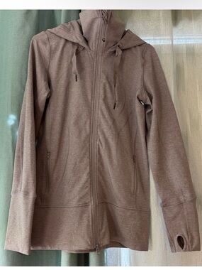 lululemon athletica Heathered Taupe purple pinkish Full-Zip Hoodie